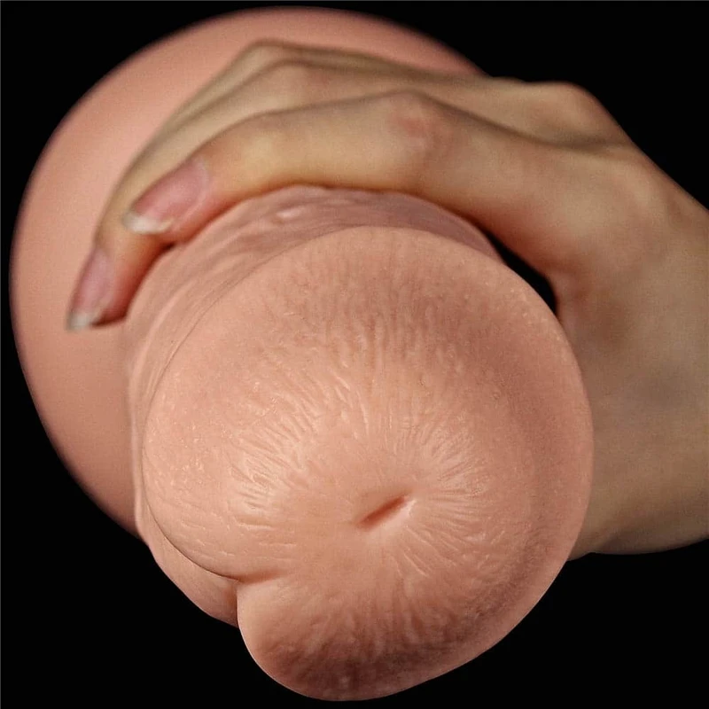 11'' Realistični Dildo sa Vibracijom i Vakuumskim Postoljem - Lovetoy Kožna Boja