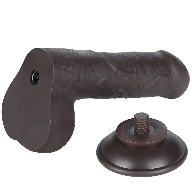 7'' Sliding Skin Dual Layer Dong Crni sa Vakuumskim Postoljem
