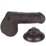 7'' Sliding Skin Dual Layer Dong Crni sa Vakuumskim Postoljem
