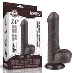 7'' Sliding Skin Dual Layer Dong Crni sa Vakuumskim Postoljem