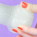 7.5'' Lumino Play Dildo sa testisima i vakuumskim postoljem, proziran