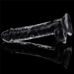 7.5'' Prozirni Dildo sa Vakuumskim Postoljem i Testisima - Lovetoy