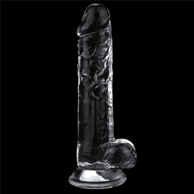 7.5'' Prozirni Dildo sa Vakuumskim Postoljem i Testisima - Lovetoy