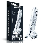 7.5'' Prozirni Dildo sa Vakuumskim Postoljem i Testisima - Lovetoy