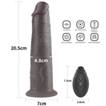 8'' Dual Layered Silicone Rotator Braon sa Daljinskim Kontrolerom