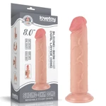 8'' Sliding Skin Dual Layer Dildo sa vakuumskim postoljem - Lovetoy, koža