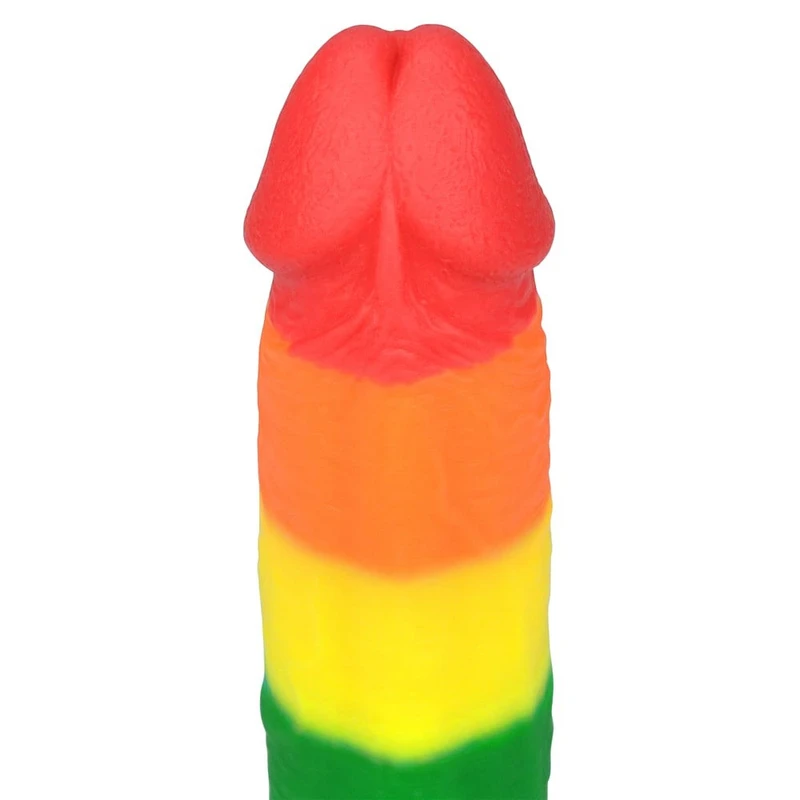 9'' Prider Dildo sa testisima, vakuumskim postoljem i vodootporno, višebojni Lovetoy