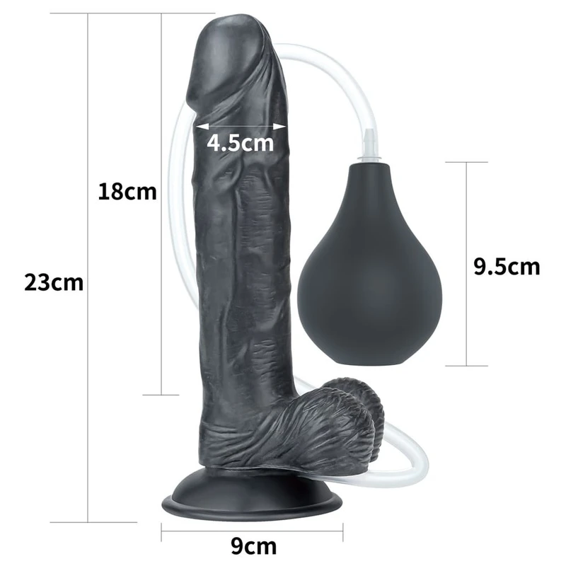 9'' Squirt Extreme Dildo - Crni