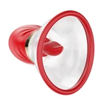 ADORAMOR Magic Tongue Klitoris Stimulator sa Usisnim Čašama, Vodootporni, Crveni