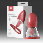 ADORAMOR Magic Tongue Klitoris Stimulator sa Usisnim Čašama, Vodootporni, Crveni