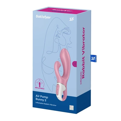 Air Pump Bunny 2 - Crveni vibratori za odrasle sa G tačkom i klitoralnom stimulacijom - Sexy Shop