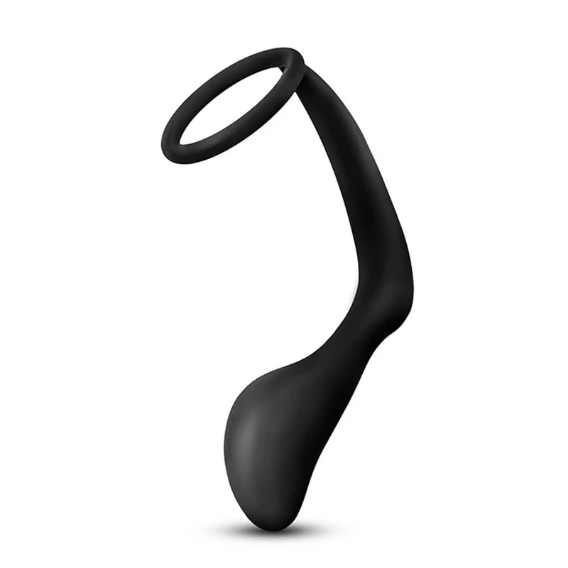 ANAL ADVENTURES SILIKONSKI ČOK RING PLUG CRNI