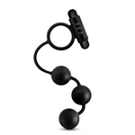 Analne Perle sa C-Ringom i Vibracijom - Crne - Blush