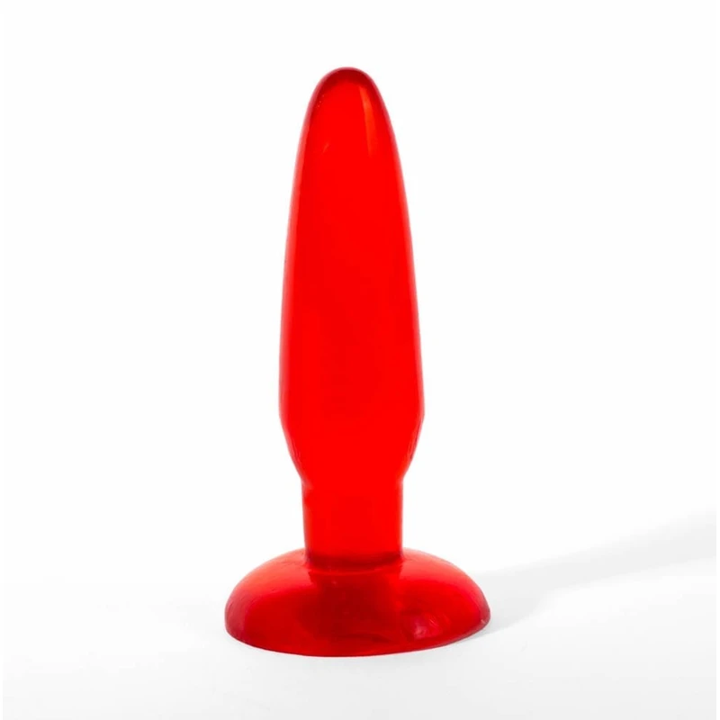 Analni plug za stimulaciju Debra sa vakuumskim postoljem, crveni, 13,5cm
