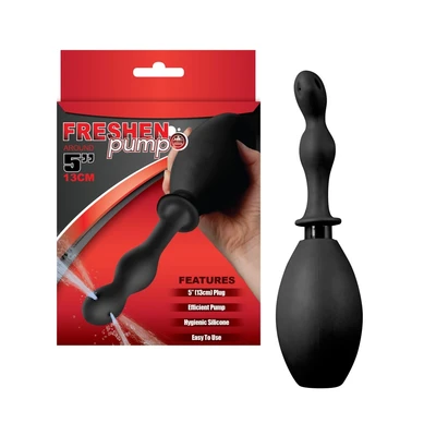 Analni tuš FRESHEN PUMP BLACK 5" - Nmc, crni, 13cm - Sexy Shop