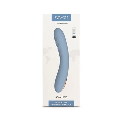 Ava Neo plavi vibrator sa aplikacijom - vodootporan, 18.6cm - Sexy Shop