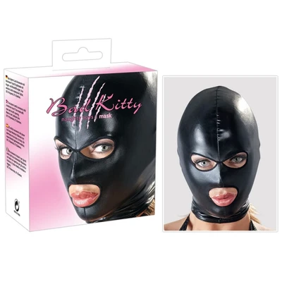 Bad Kitty Crna Maska sa Otvorima za Oči i Usta - Sexy Shop