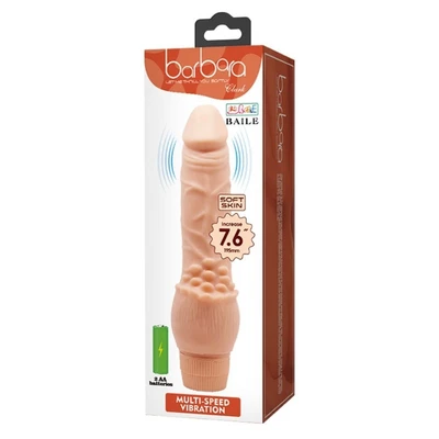 Barbara Clark Realistic Multi-Speed Vibrator 19,5cm sa Stimulansom Klitorisa - Boja Kože - Sexy Shop