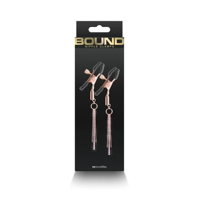 Bound - Podešavajuće Stezaljke za Bradavice - D3 - Roze Zlato - Sexy Shop