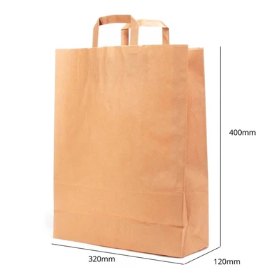 Braon papirna torba - 320x400x120 mm - Sexy Shop
