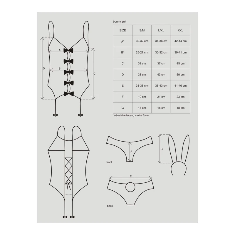 Bunny kostim 4 dela roze L/XL