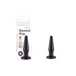 Charmly Diamond Plug Medium - crni analni čep za opuštanje 12,4 cm