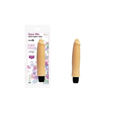 Charmly Super Vibe Real Cyber Skin No. 3 - Vodootporni vibrator od kože, 26cm - Sexy Shop