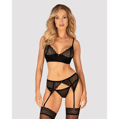 Chemeris 3-dijelni set M/L crni Obsessive - Sexy Shop