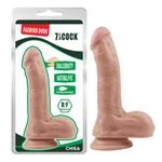 Chisa Novelties Realistični Dildo sa Testisima 20,5cm sa Vakuumskim Postoljem Koža