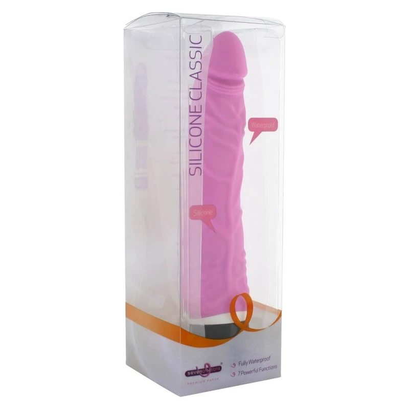Classic Slim Vibrator Roze 21cm Vodootporni sa 7 Funkcija