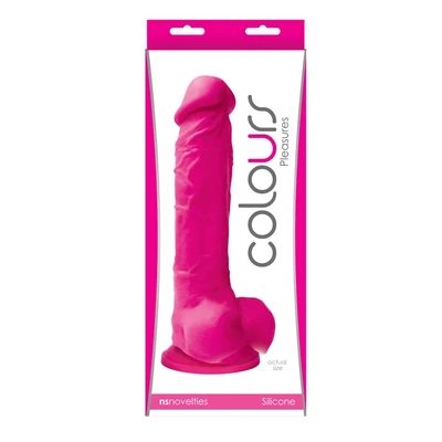 Colours Pleasures Veliki Roze Dong sa Vakuumskim Postoljem 24cm - Sexy Shop