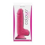 Colours Softies Roze Dildo 20,3 cm sa Testisima i Vakuumskim Postoljem