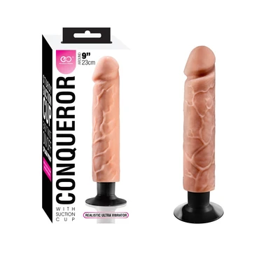 Conqueror 23cm TPR vibrator sa vakuumskim postoljem i višestrukim brzinama - Sexy Shop