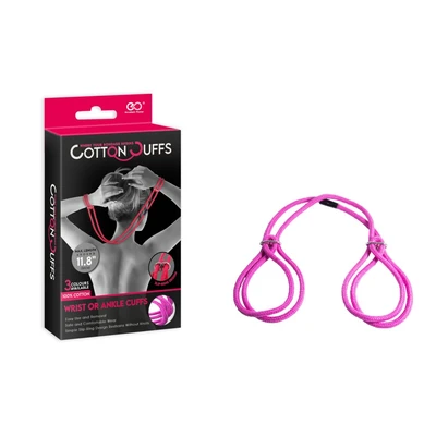 COTTON CUFFS ROZE 30cm - Sexy Shop