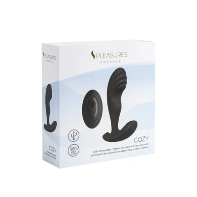 Cozy vibrator za prostatu sa daljinskim upravljačem - crni - Sexy Shop