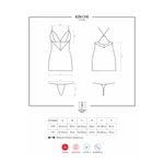 Crna chemise i tanga L/XL - Obsessive