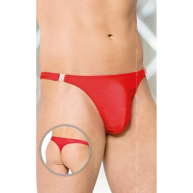 Crveni muški thong 4432 - 80% poliamid, 20% elastan, Softline, XL