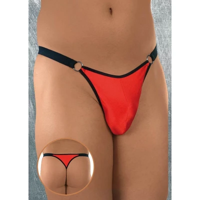 Crveni muški thong Softline - 90% poliamid, 10% likra - Sexy Shop