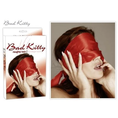 Crveni satinasti šal za erotsku vezivanje 120 cm Bad Kitty - Sexy Shop