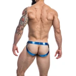 Cut4Men C4M-Desire plavi jockstrap od veštačke kože