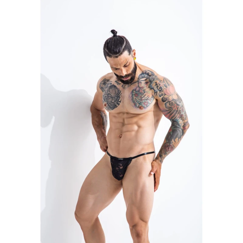 Cut4Men L4CE G-string crni L/XL