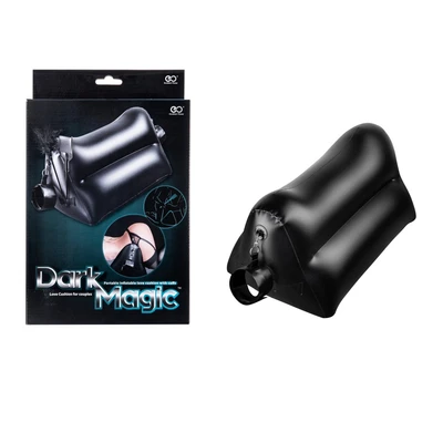 DARK MAGIC NAPUHIVI JASTUK ZA LJUBAV SA VEZIVIMA 60x36 CM CRNI - Sexy Shop