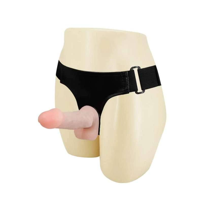 Debra Jessica Strap-On sa Realističnim Dildom 10,5cm - Vodootporni, Sa Testisima, Boja Kože