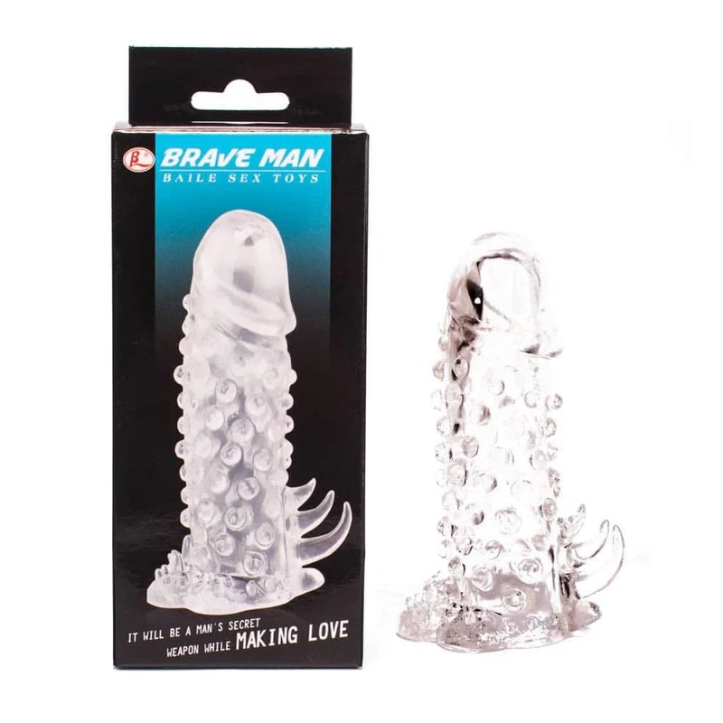 Debra Prozirni Penis Sleeve sa Stimulansom Klitorisa 13cm