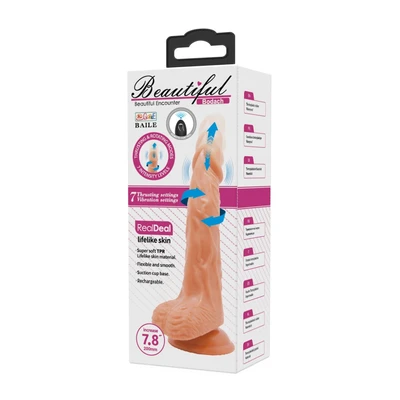 Debra Realistični Vibrator sa Daljinskim Upravljačem i Vakuumskim Postoljem, 21cm, Braon - Sexy Shop