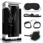 Deluxe crni bondage set sa lisicama i gag-om Lovetoy