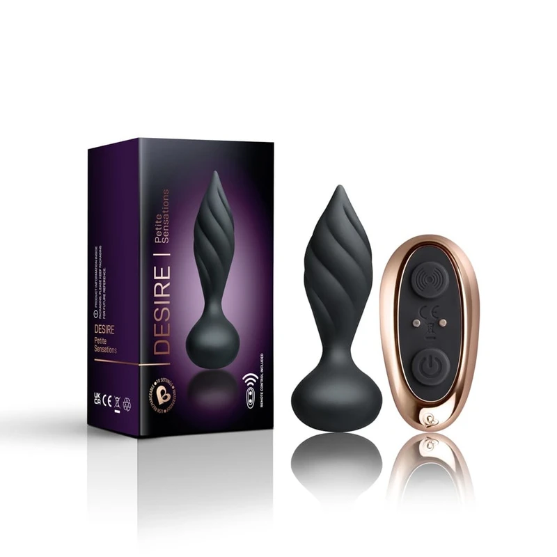 Desire - Crni analni vibrator sa daljinskim upravljačem