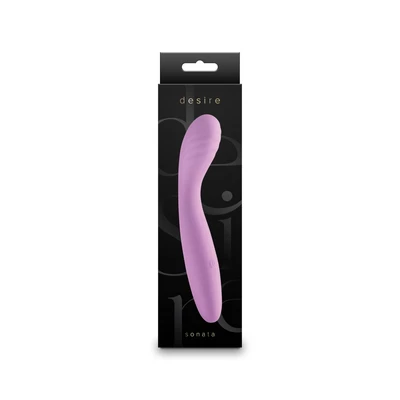 Desire Sonata - Roze vibrator sa zakrivljenim vratom za G-tačku, vodootporan, 17,6cm - Sexy Shop