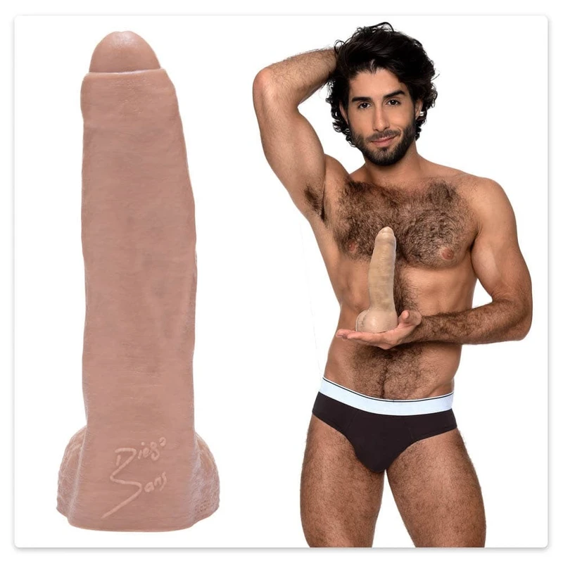 Diego Sans Dildo sa vakuumskim postoljem 19cm - Fleshlight