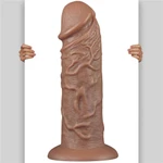 Dildo od 27cm, realistični braon sa vakuumskim postoljem